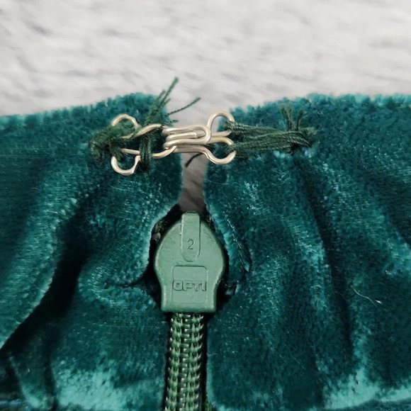 FREE PEOPLE Vivienne Velvet mini green polyester skirt size 10 - Picture 11 of 13